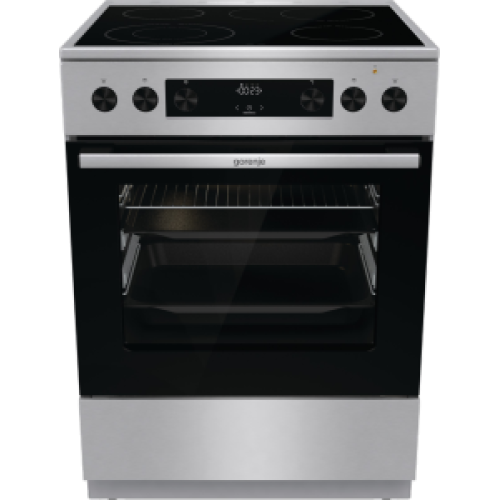 Голяма готварска печка  Gorenje GECS6C70XPA, 71л, стъклокерамичен плот